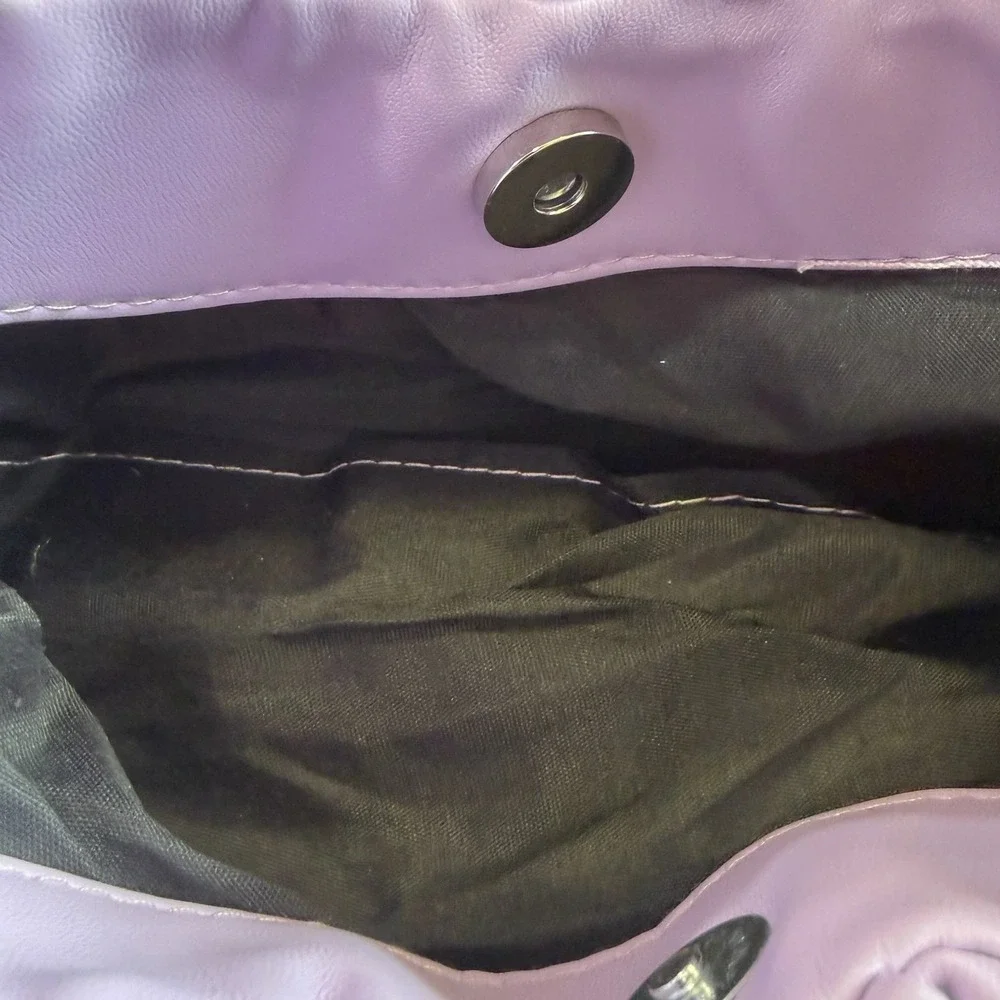 Avenue Zoe Lavender Ruched Hobo Shoulder Bag Y2K Coquette Soft Girl‎ NWT
